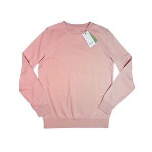 Goodfellow & Co Womens S Light Pink Rose Crewneck Sweatshirt Cotton Scandigirl